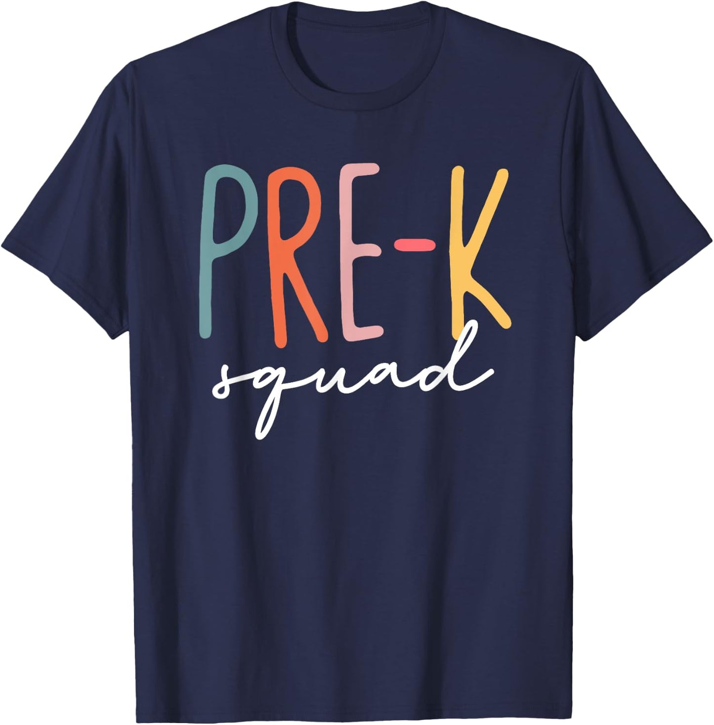 Pre-K Squad First Day Pre-K Teacher Crew Back To School Men Women Kids T-Shirt - T-Shirt | Navy