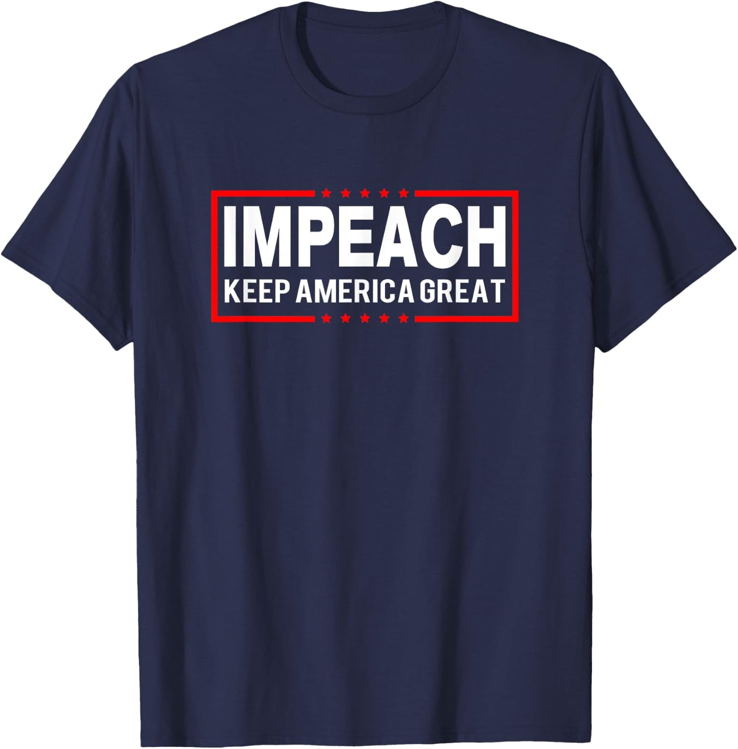 Impeach Anti-Trump Keep America Great Spoof Logo T-Shirt - T-Shirt | Navy