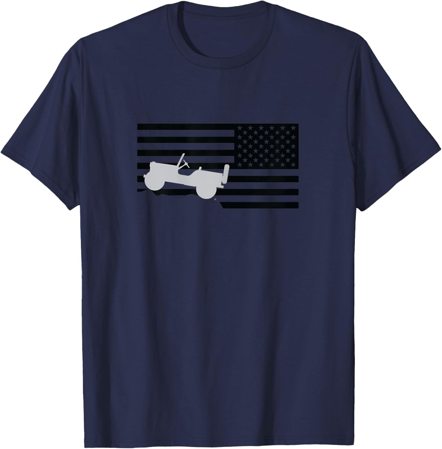 Jeep Flag Black T-Shirt - T-Shirt | Navy