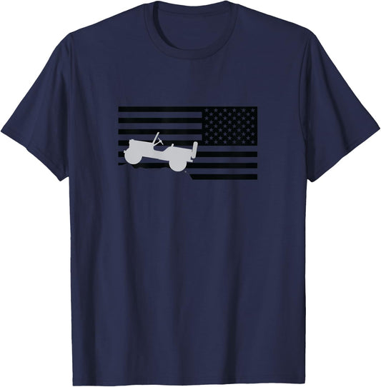 Jeep Flag Black T-Shirt - T-Shirt | Navy
