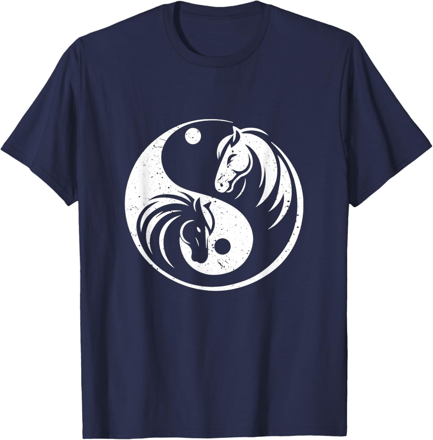 Yin And Yang Horse For Every Horseman And Rider Horse Lover T-Shirt - T-Shirt | Navy