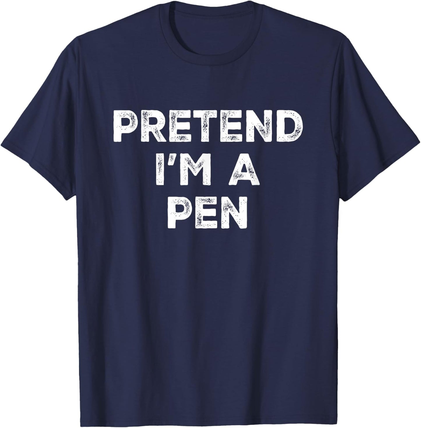 Pretend I'm A Pen Lazy Halloween Costume T-Shirt - T-Shirt | Navy