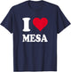 Red Heart I Love Mesa T-Shirt - T-Shirt | Navy