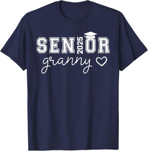 Senior 2025 Proud Granny Of A Class Of 2025 Graduate T-Shirt - T-Shirt | Navy