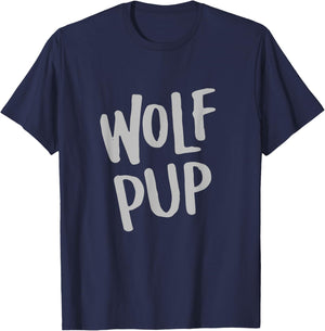 Wolf Pup Shirt, Matching Family, Baby Shower, New Mom Gifts T-Shirt - T-Shirt | Navy