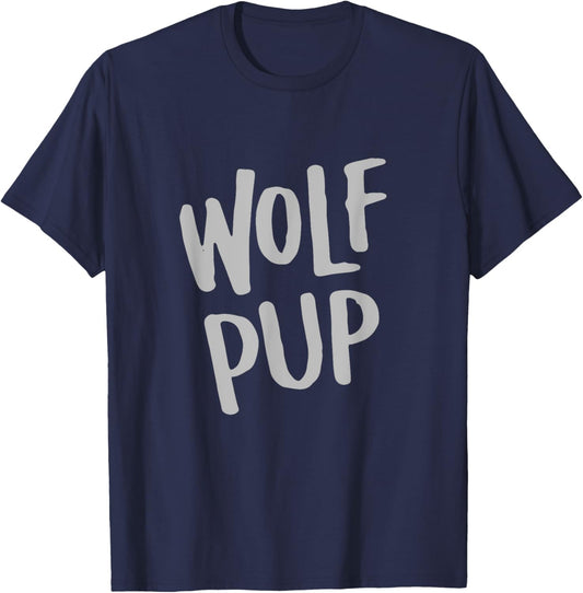 Wolf Pup Shirt, Matching Family, Baby Shower, New Mom Gifts T-Shirt - T-Shirt | Navy