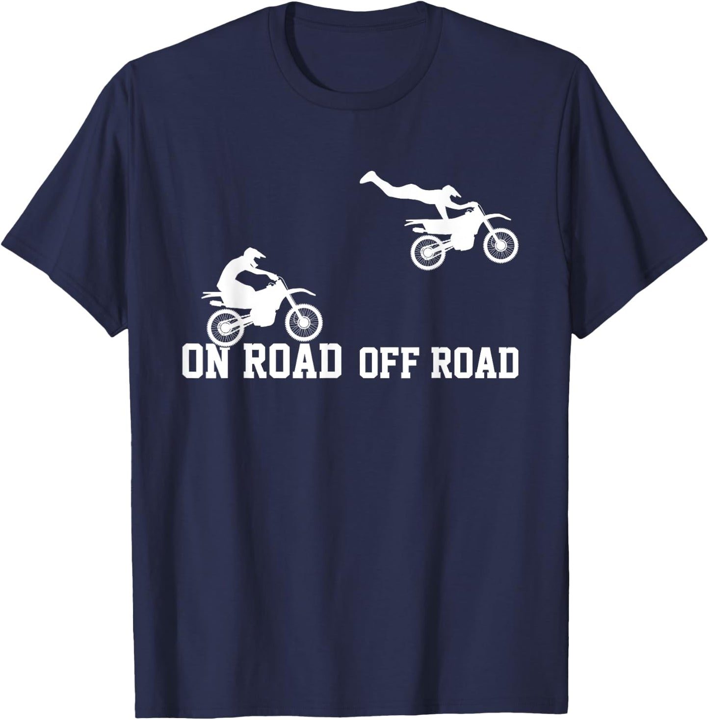 Kids motocross funny dirt bike toddler boy dirt biking T-Shirt - T-Shirt | Navy