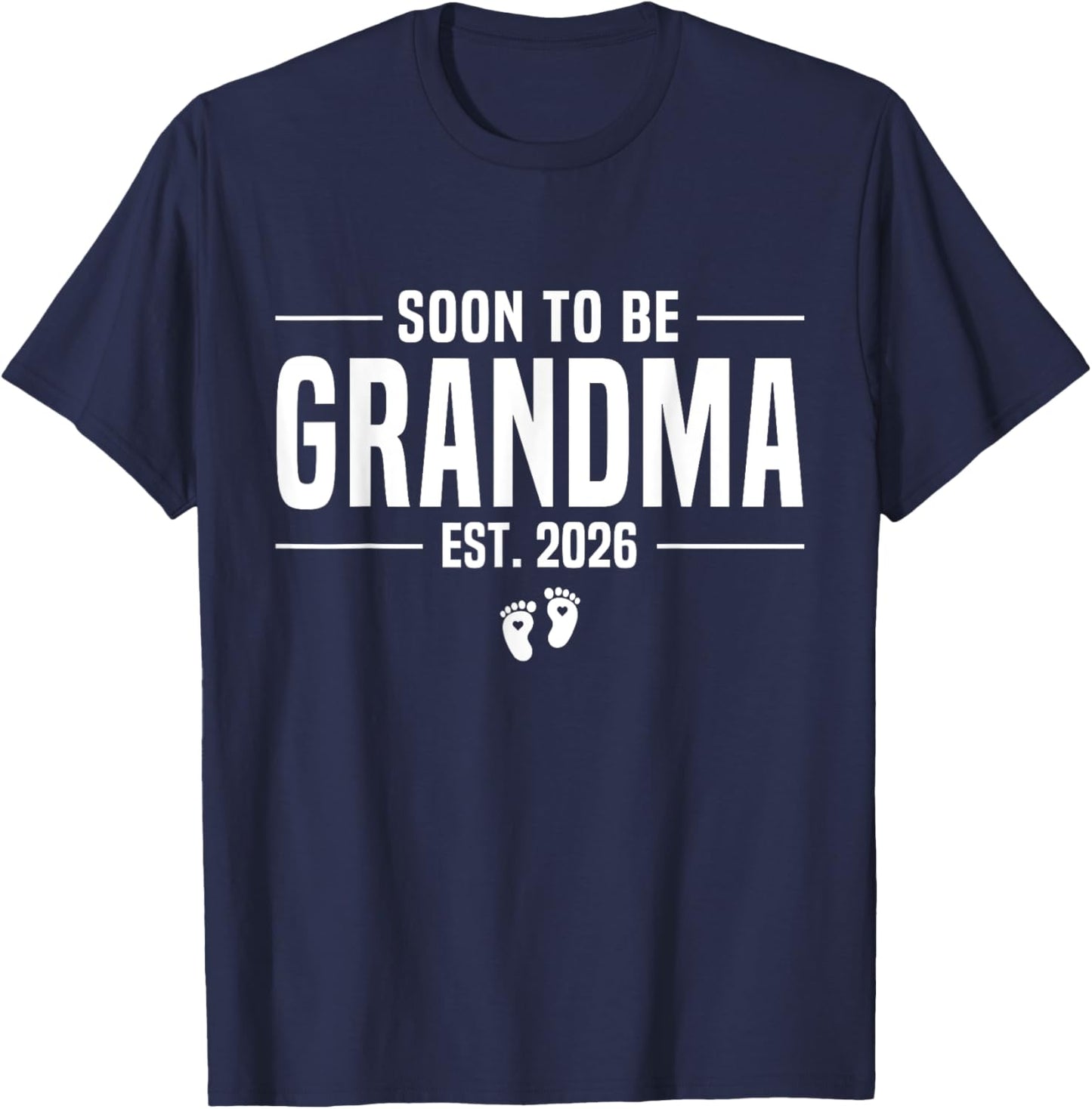 Soon to be Grandma 2026 Loading Promoted to Grandma 2026 T-Shirt - T-Shirt | Navy