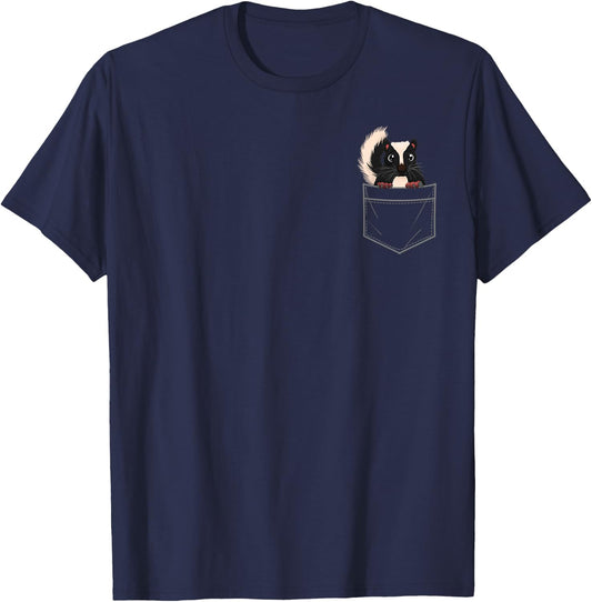 Cute Skunk Design Women Kids Zoo Animal Skunk Lover T-Shirt - T-Shirt | Navy