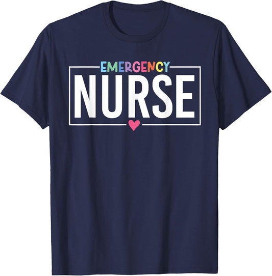 Emergency Nurse ER Nurse Emergency Room Nurse School nursing T-Shirt - T-Shirt | Navy
