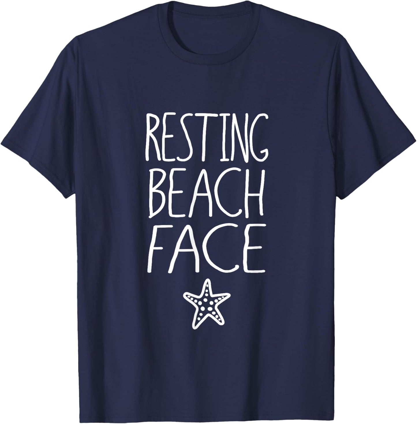 Resting Beach Face T Shirt, Florida Summer Fun Gift Men Women Kids T-Shirt - T-Shirt | Navy