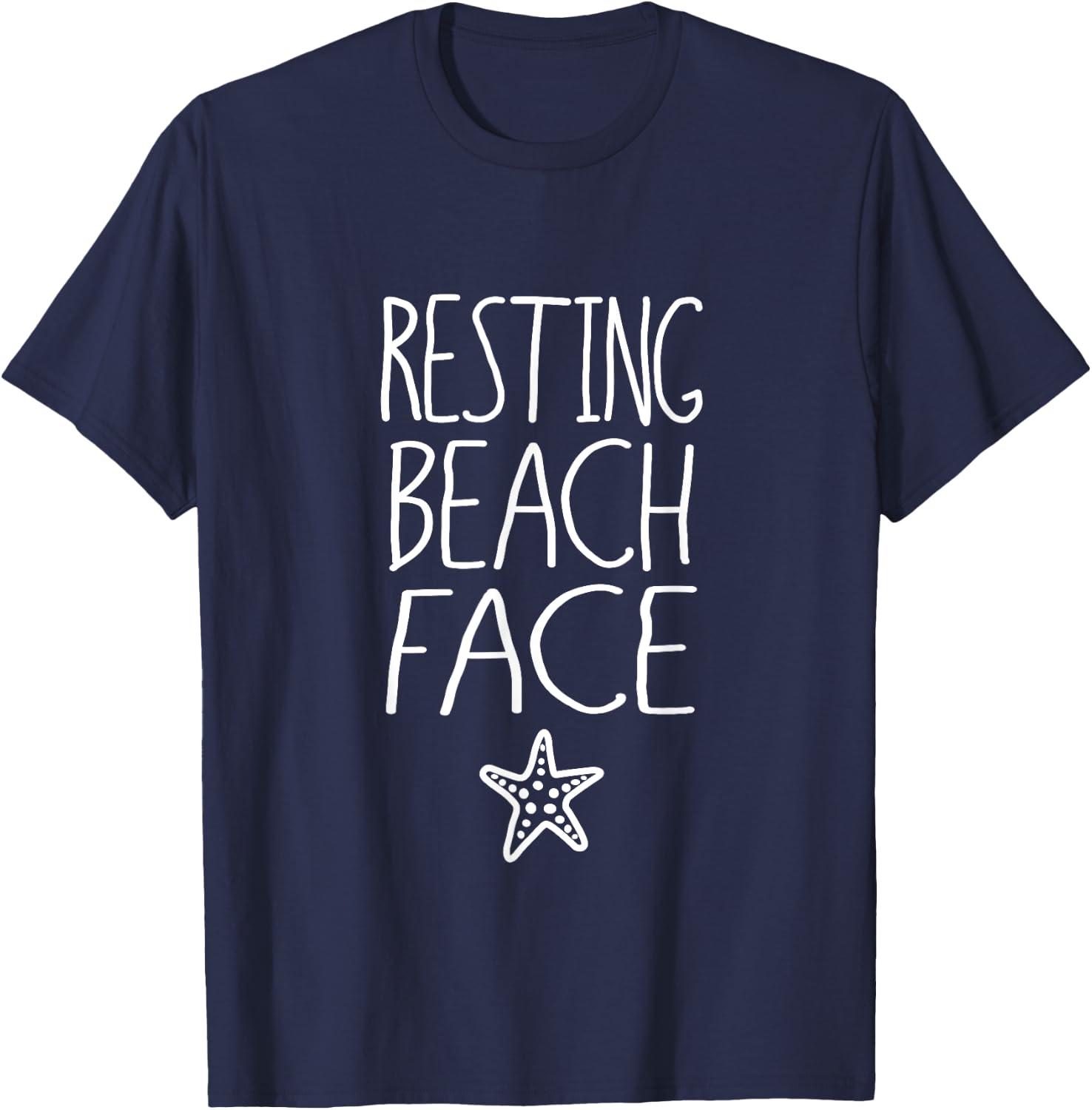 Resting Beach Face T Shirt, Florida Summer Fun Gift Men Women Kids T-Shirt - T-Shirt | Navy