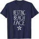 Resting Beach Face T Shirt, Florida Summer Fun Gift Men Women Kids T-Shirt - T-Shirt | Navy