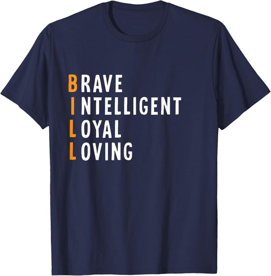 Bill Name Definition Meaning Funny Birthday T-Shirt - T-Shirt | Navy