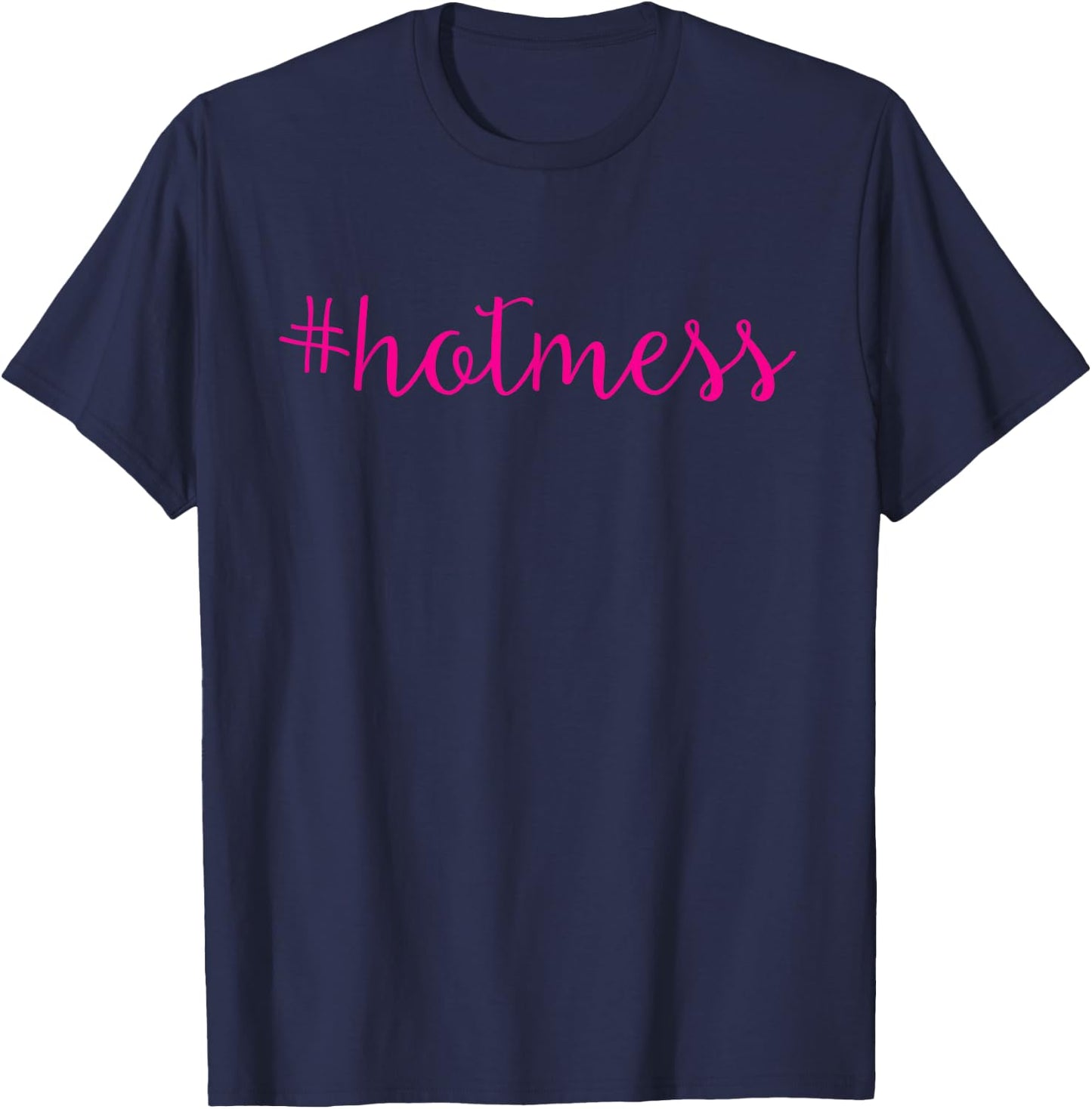 Hotmess Funny Workout Gym Running & Cycling T-Shirt - T-Shirt | Navy