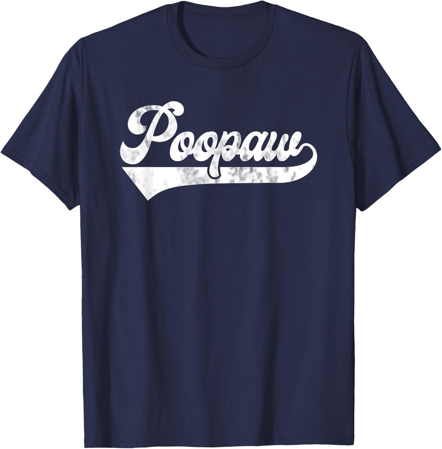 Poopaw Vintage Retro Father's Day for Papa Grandpa T-Shirt - T-Shirt | Navy