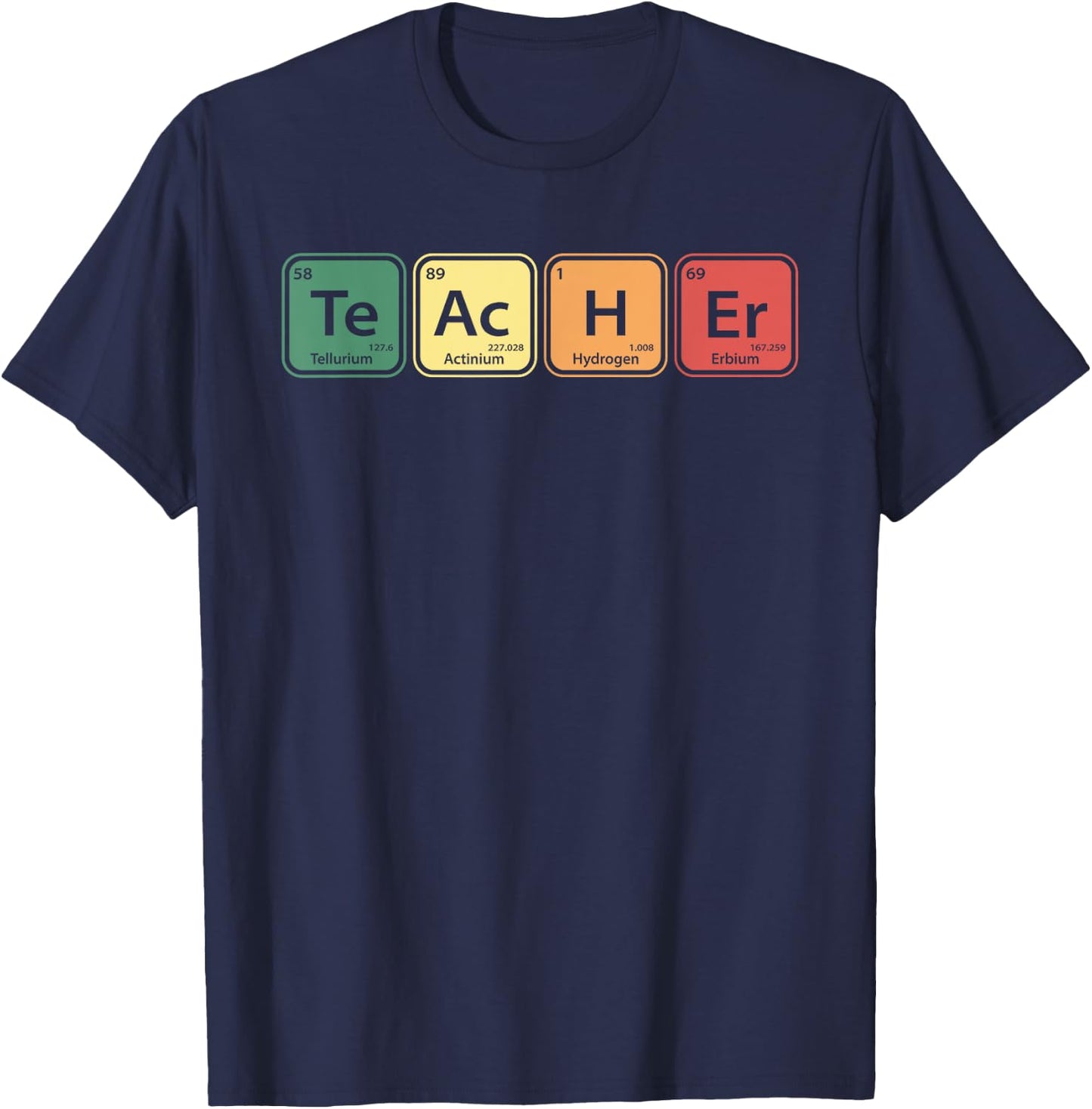 Chemistry Teacher Element Symbols Periodic Table Chemist T-Shirt - T-Shirt | Navy