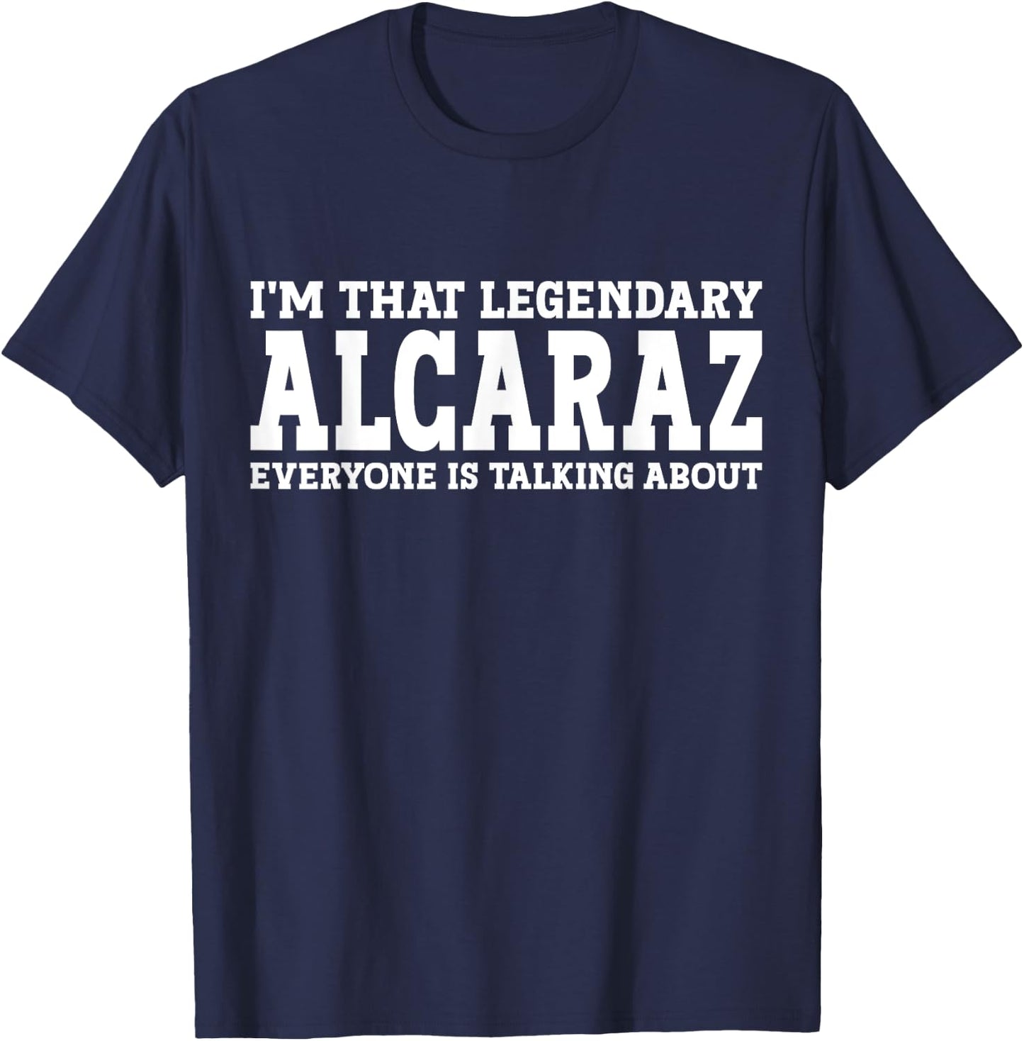 Alcaraz Surname Funny Team Family Last Name Alcaraz T-Shirt - T-Shirt | Navy