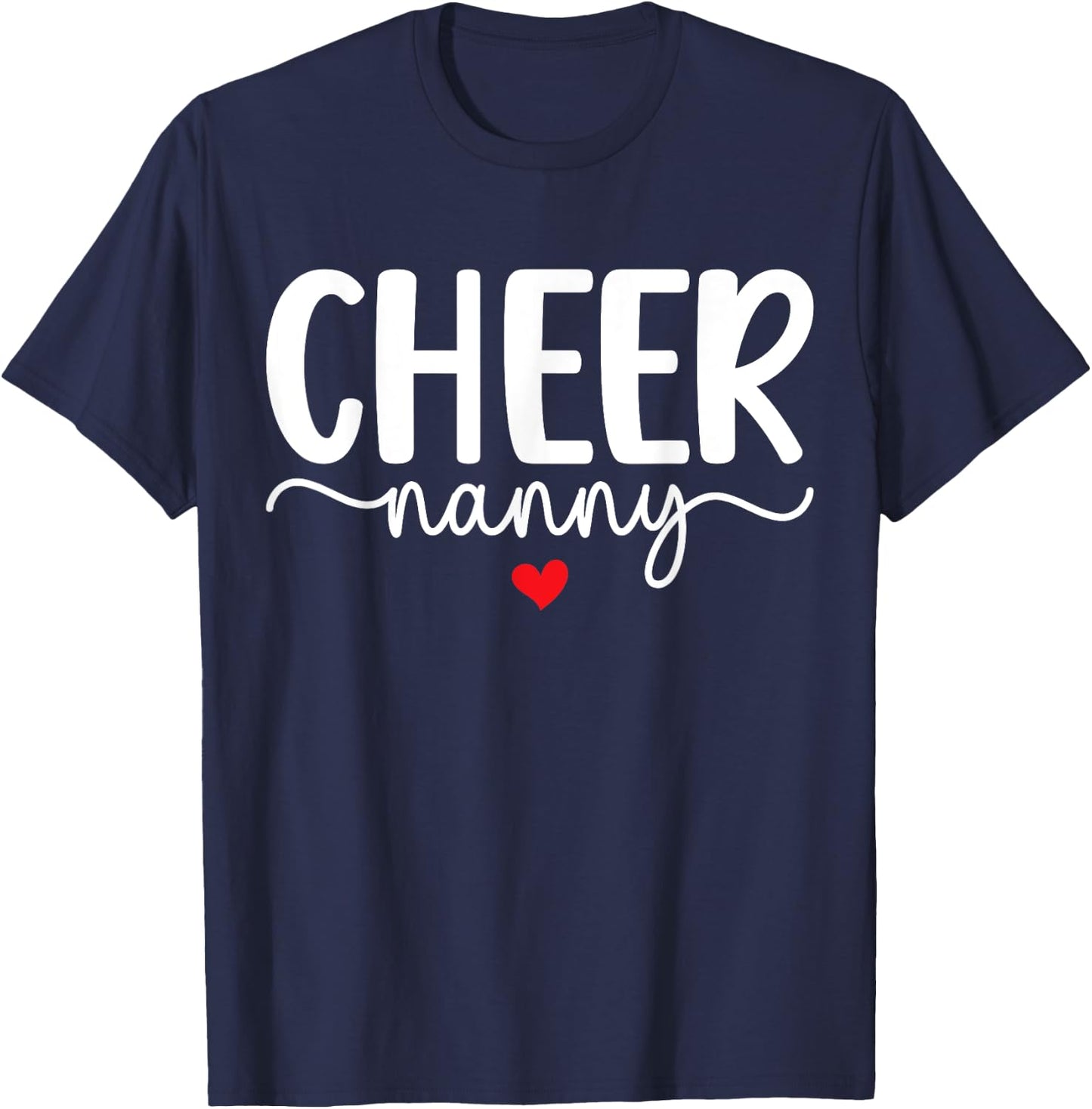 Cheer Nanny Grandma Boho Nanny Of A Cheerleader Nanny T-Shirt - T-Shirt | Navy
