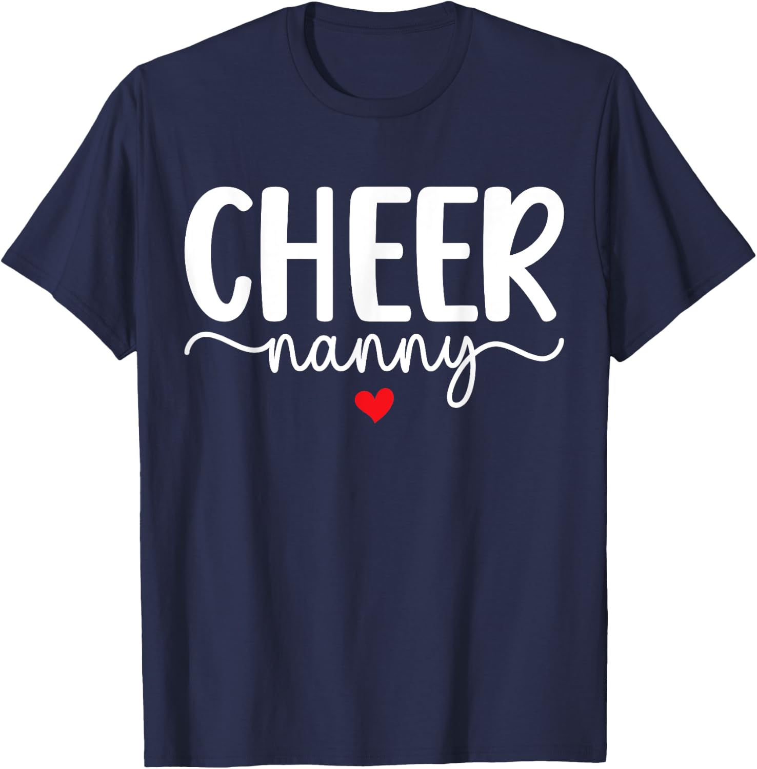 Cheer Nanny Grandma Boho Nanny Of A Cheerleader Nanny T-Shirt - T-Shirt | Navy