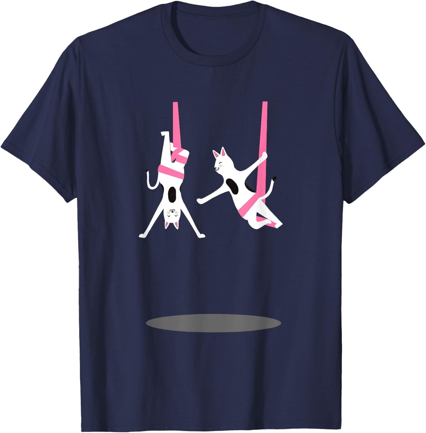 Aerial Silks Dancer I Air Yoga Acrobatics I Cat Aerialist Men Women T-Shirt - T-Shirt | Navy