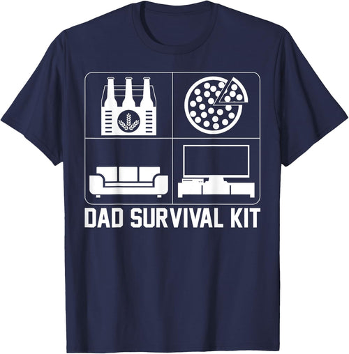 Dad Survival Kit Beer Pizza Couch TV
