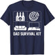 Dad Survival Kit Beer Pizza Couch TV T-Shirt - T-Shirt | Navy