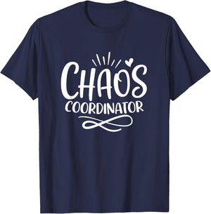 Chaos Coordinator Mom & Daughter Son Mommy & Me Matching T-Shirt - T-Shirt | Navy