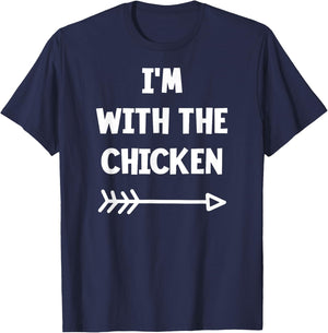 I'm with the Chicken Funny Lazy Halloween Costume T-Shirt - T-Shirt | Navy