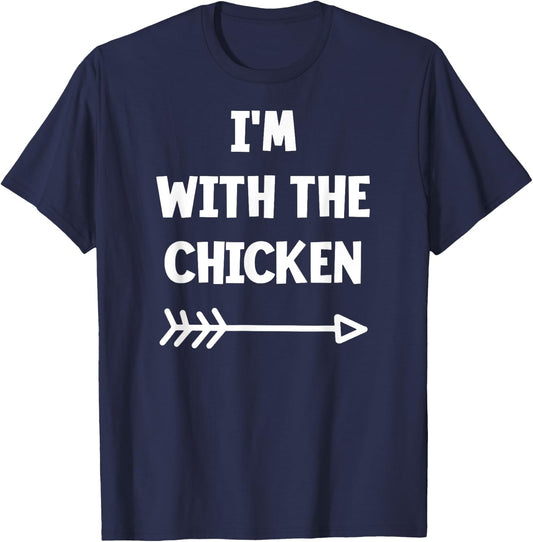 I'm with the Chicken Funny Lazy Halloween Costume T-Shirt - T-Shirt | Navy