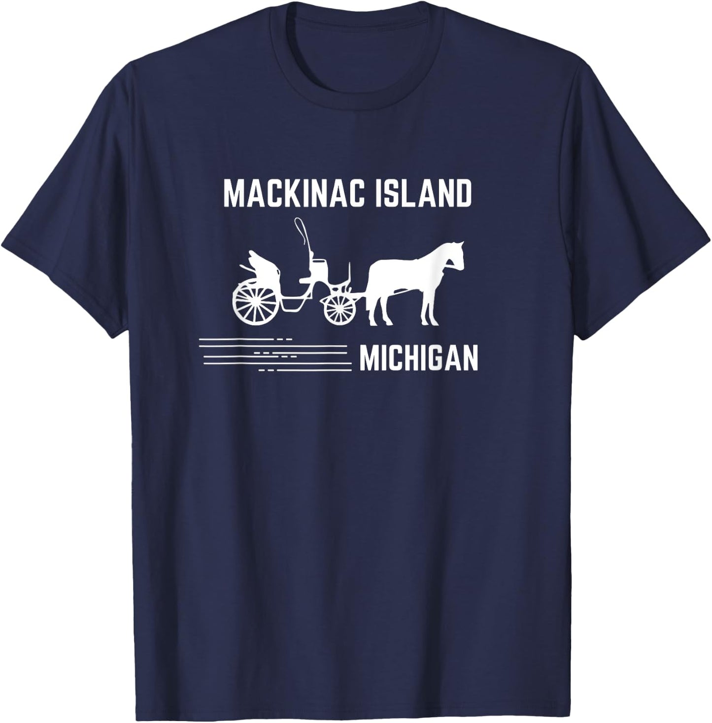 Mackinac Island Great Lakes State Midwest Mitten MI Souvenir T-Shirt - T-Shirt | Navy