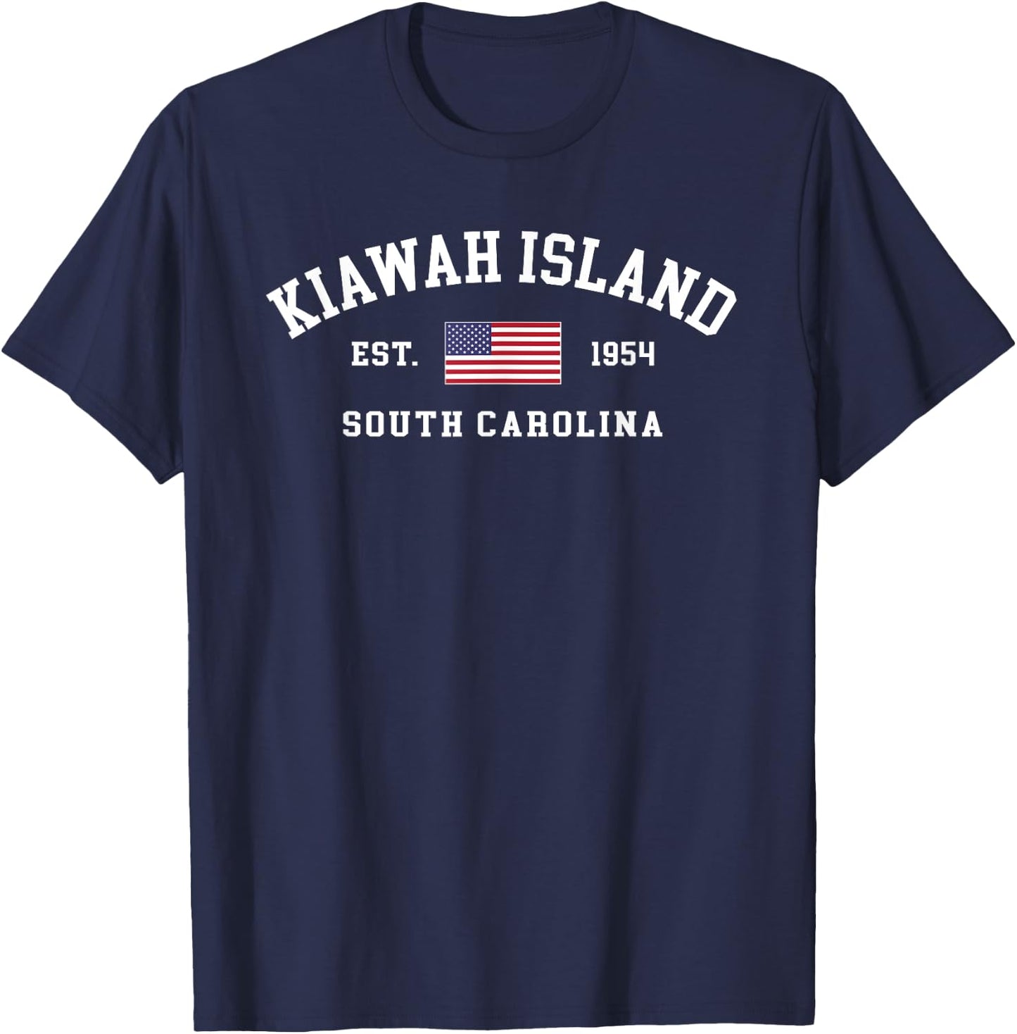 Kiawah Island South Carolina US Flag Souvenir Boys Girls T-Shirt - T-Shirt | Navy