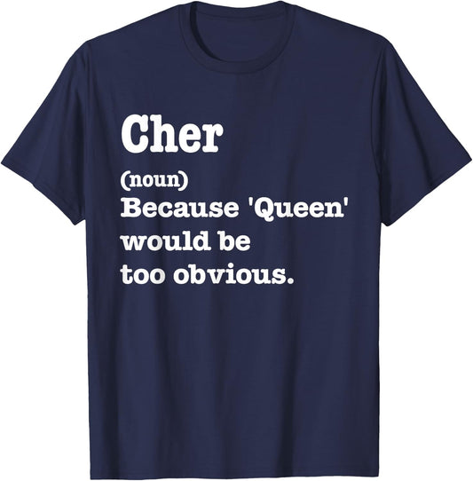 CHER Sarcasm Queen - Custom CHER Women's T-Shirt - T-Shirt | Navy