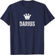 Darius the King / Crown & Name Design Called Darius T-Shirt - T-Shirt | Navy
