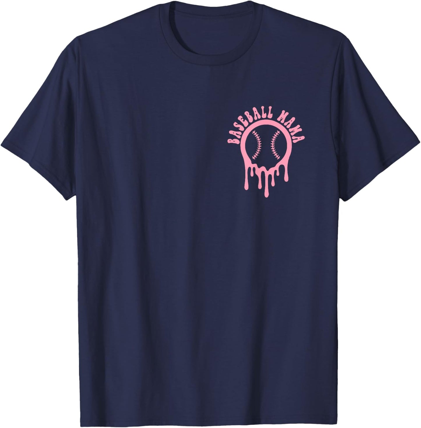 Funny Mama Shirt Somebody's Loud Mouth Baseball Mama Mom T-Shirt - T-Shirt | Navy