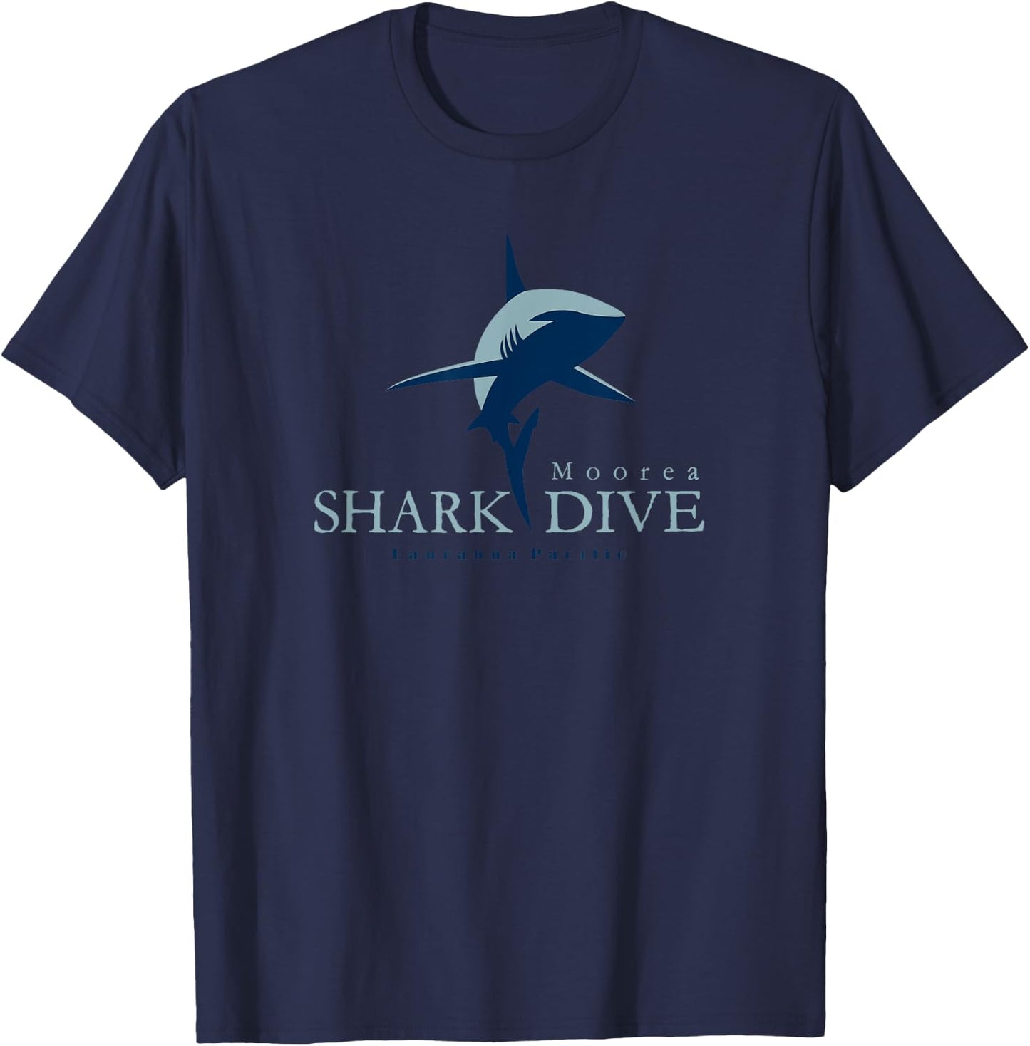 Moorea Shark Dive, Scuba Diving with Sharks, Shark Diver T-Shirt - T-Shirt | Navy