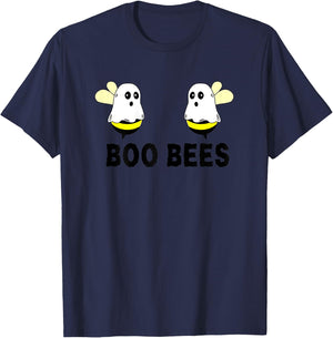 Boo Bees Funny Halloween Breast feeding Funny Mom Boo Women T-Shirt - T-Shirt | Navy