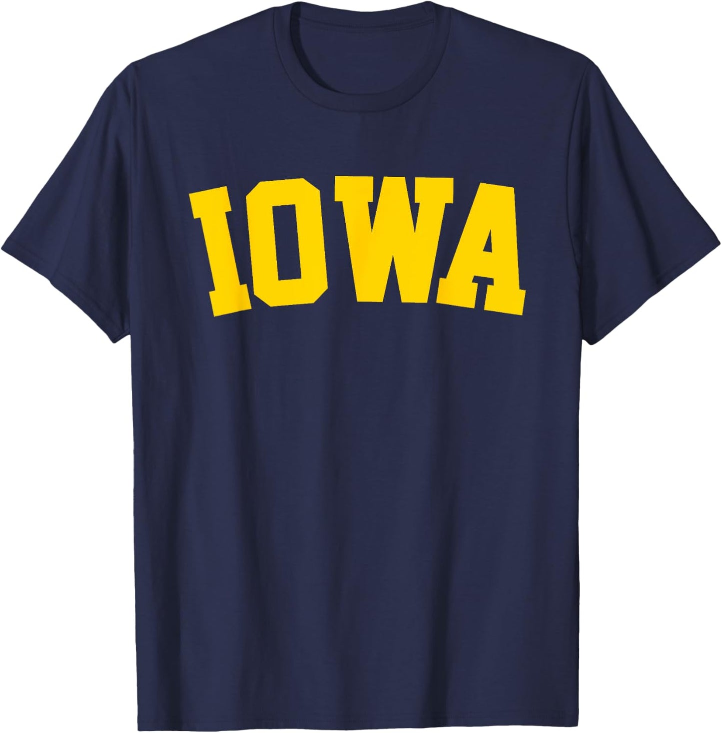 Retro Iowa Vintage Iowa Gold Iowa Throwback Souvenir T-Shirt - T-Shirt | Navy