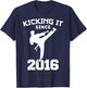 Karate Martial Arts Kicking It Since 2016 Funny Kid Birthday T-Shirt - T-Shirt | Navy