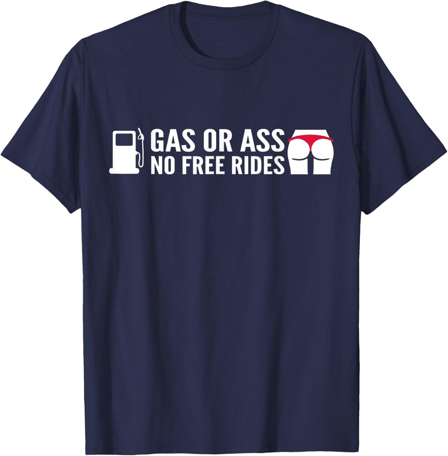 No Free Rides Funny Motorcycle Biker Rider Saying Joke T-Shirt - T-Shirt | Navy