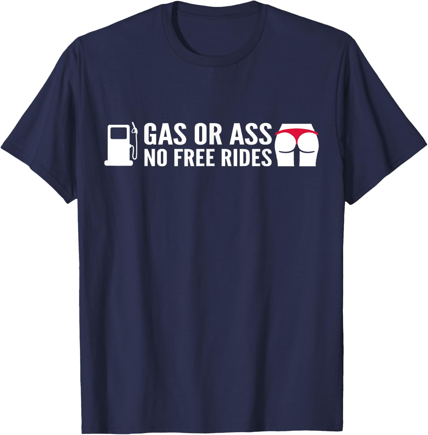 No Free Rides Funny Motorcycle Biker Rider Saying Joke T-Shirt - T-Shirt | Navy