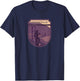Bonneville Shoreline Trail – Utah hiker T-Shirt - T-Shirt | Navy