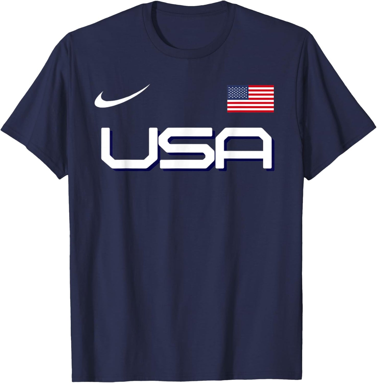 Patriotic USA Sports Style T-Shirt - T-Shirt | Navy