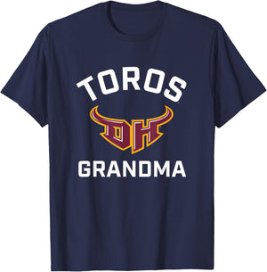 Cal State Dominguez Hills CSUDH Toros Arched Grandma T-Shirt - T-Shirt | Navy