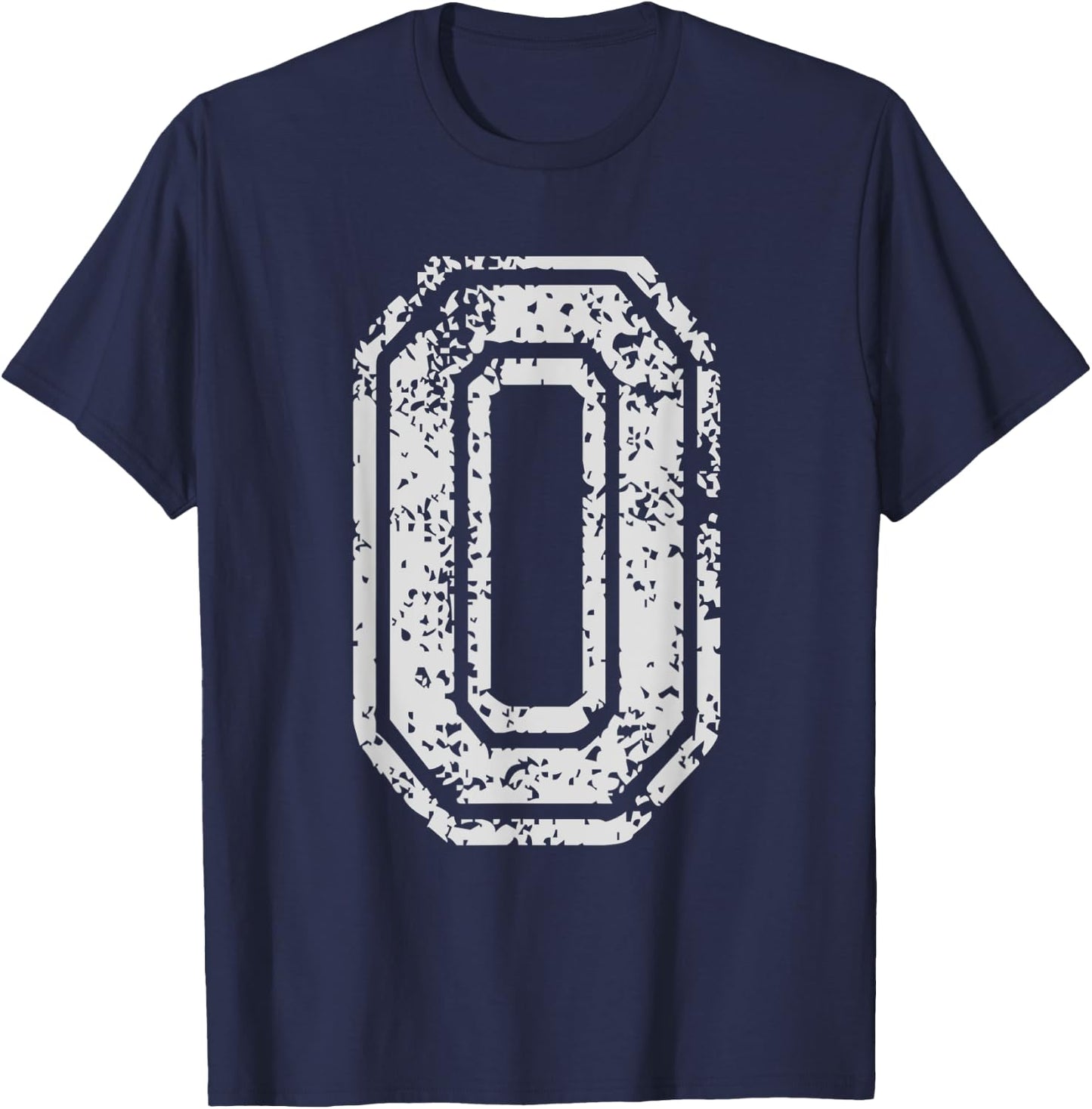Team Jersey Uniforms Number 0 Zero School Sports Birthdays T-Shirt - T-Shirt | Navy