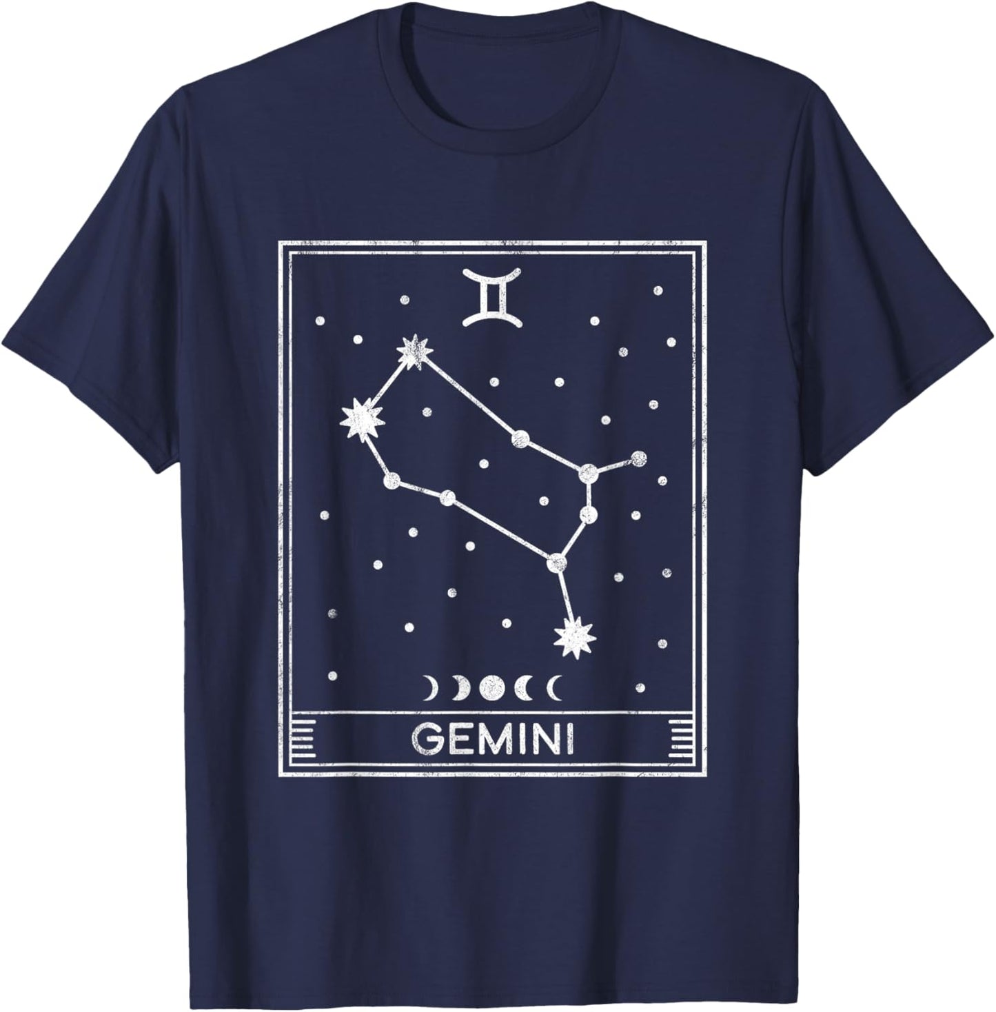 Gemini Star Sign T-Shirt - T-Shirt | Navy
