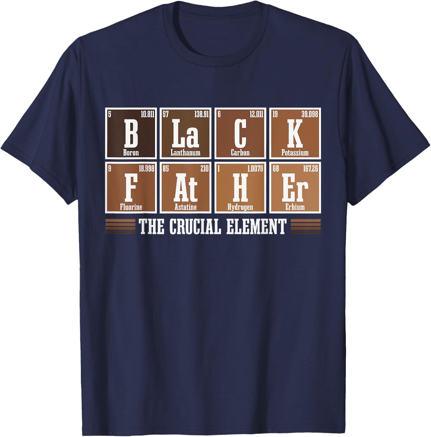 Black Father The Crucial Element Periodic Table Dad Men T-Shirt - T-Shirt | Navy