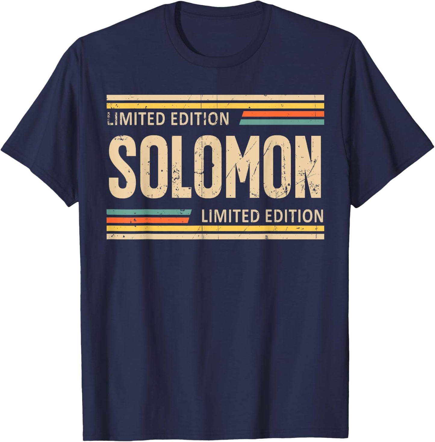 SOLOMON Limited Edition Shirt SOLOMON Name Personalized T-Shirt - T-Shirt | Navy