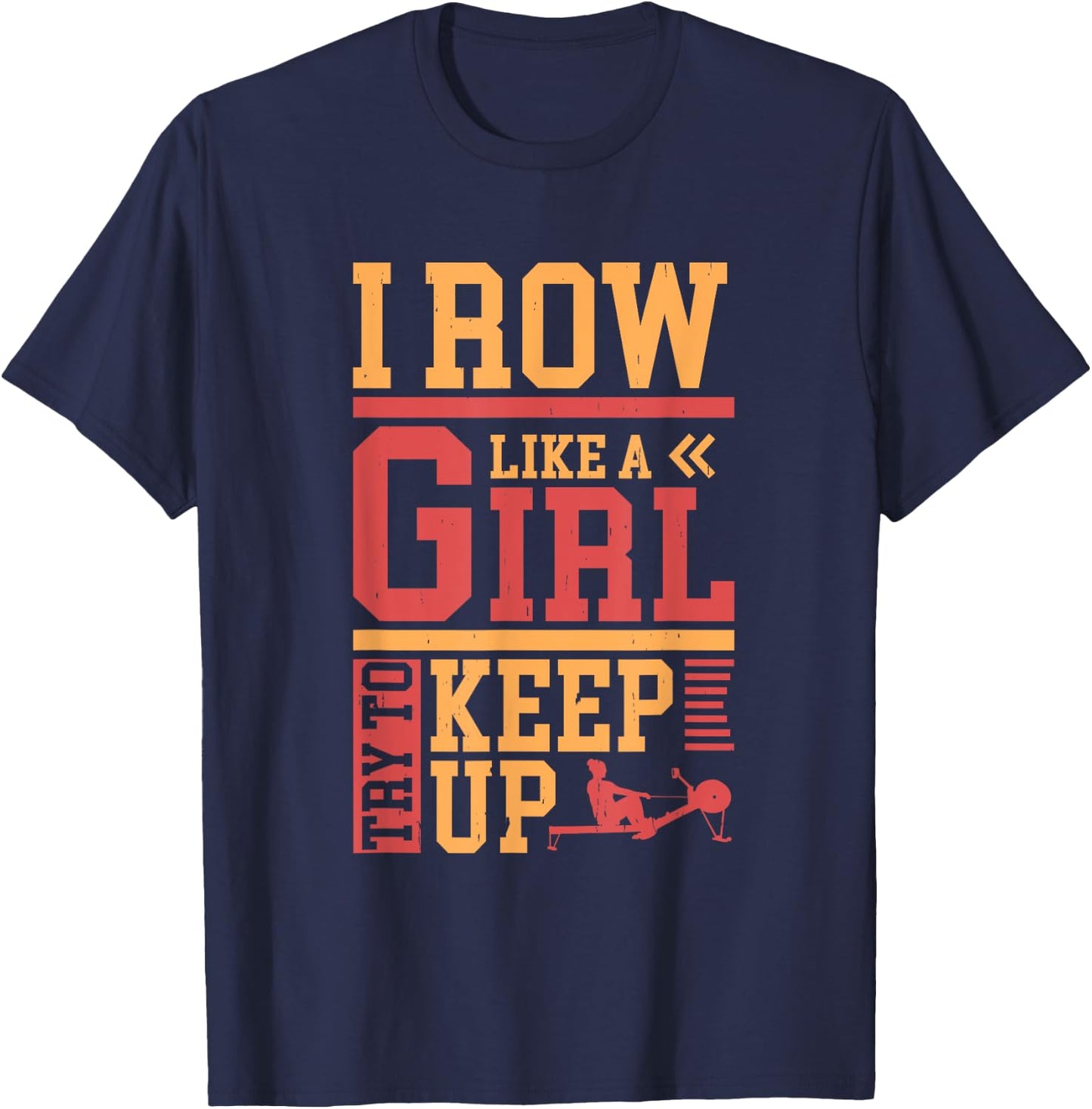 Rowing Machine Indoor Rower Exercise Erg Workotu Ergometer T-Shirt - T-Shirt | Navy