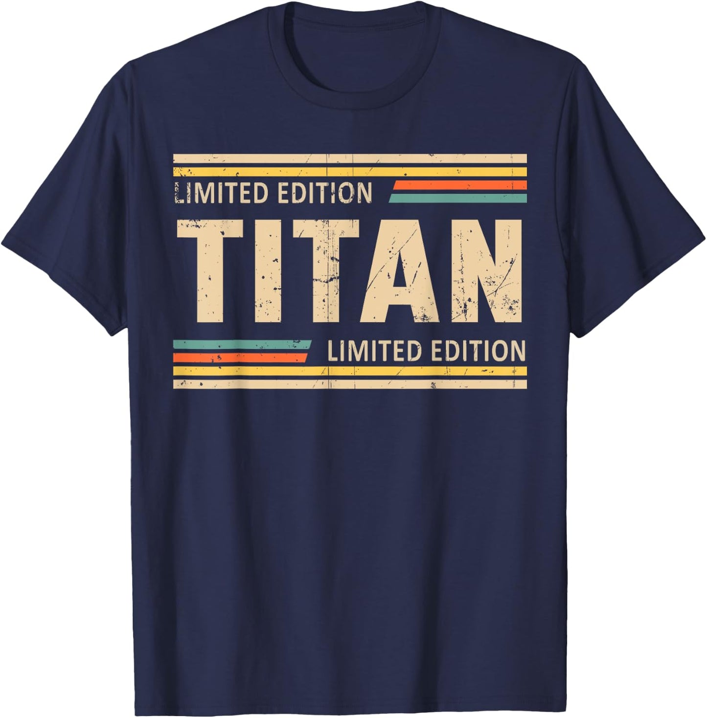 TITAN Limited Edition Shirt TITAN Name Personalized T-Shirt - T-Shirt | Navy